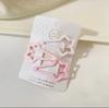 3 Piece Candy Color Hair Clip Set Star Heart Rectangle Snap Barrette for Women Y2K