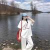 Fat MM Large Size White Short-sleeved T-shirt Women's Summer New American Loose Design Niche Pure Cotton Half-sleeved Top