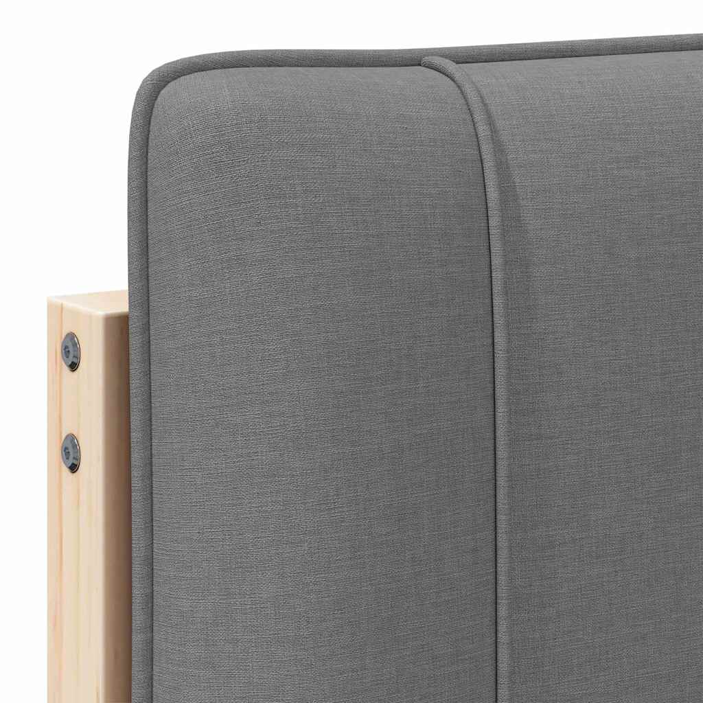 Upholstered Headboard in Brown and Light Grey 135 cm