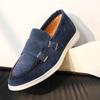 Men's Large Size Suede Loafers - Soft Sole Casual Slip-on Shoes
