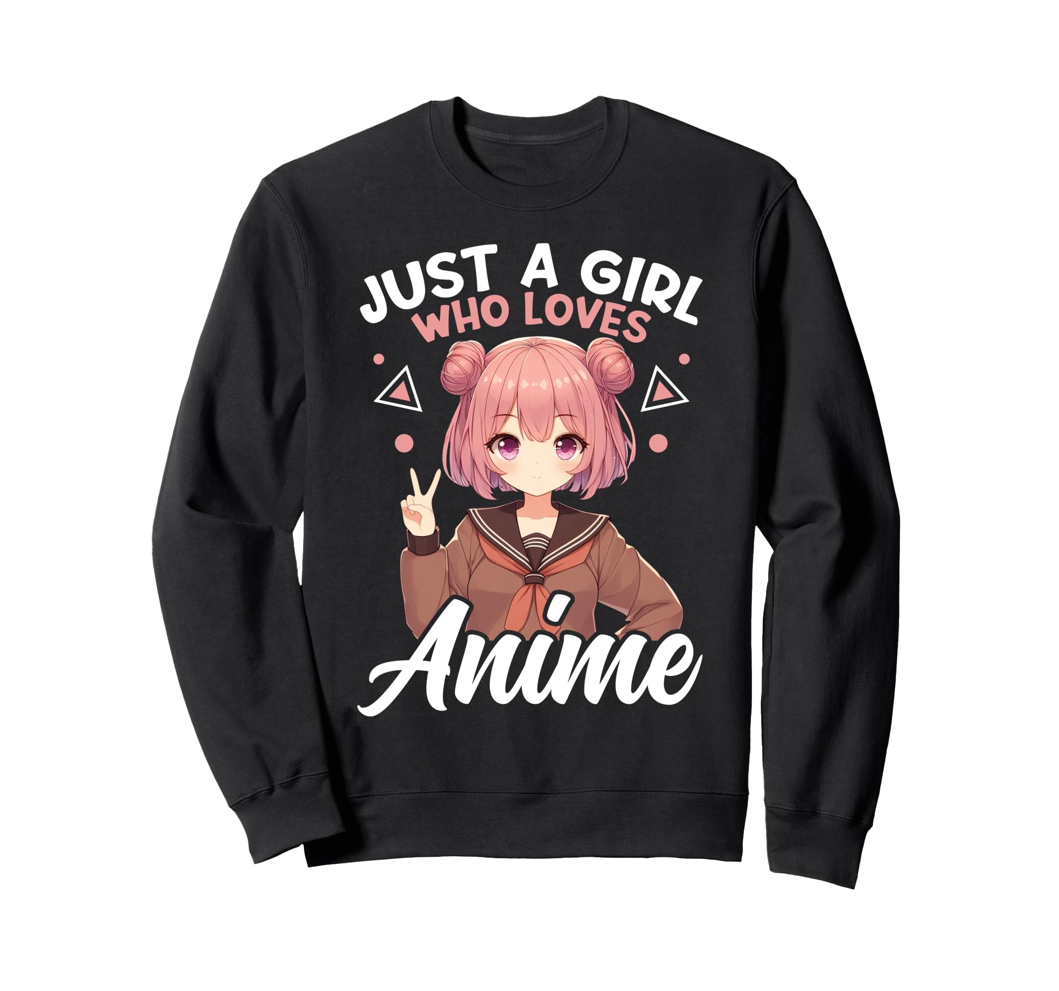 Cute anime merchandise for girls who love anime Japanese sweatshirt - чёрный