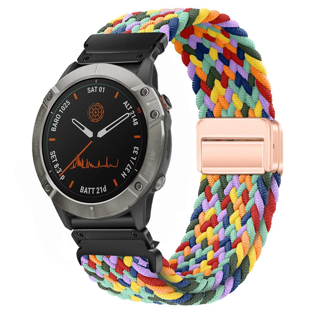 22 26mm Elastic Quick Fit Nylon Strap Enduro2 Wristband For Garmin Fenix5 5XPlus 6 6XPro 7 7XPro 8 Bracelet Tactix7Pro WatchBand