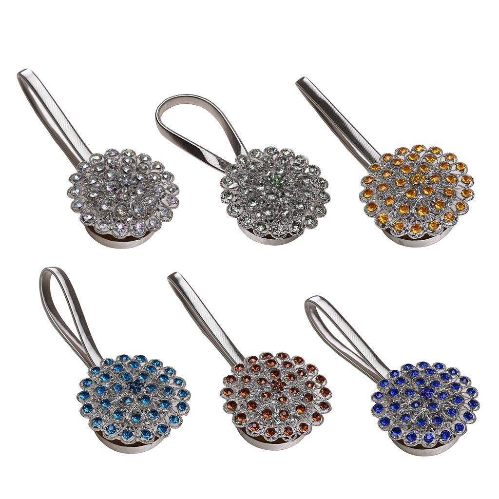 Curtain Tieback Magnetic Diamond Curtain Holdbacks Home Office Decoration