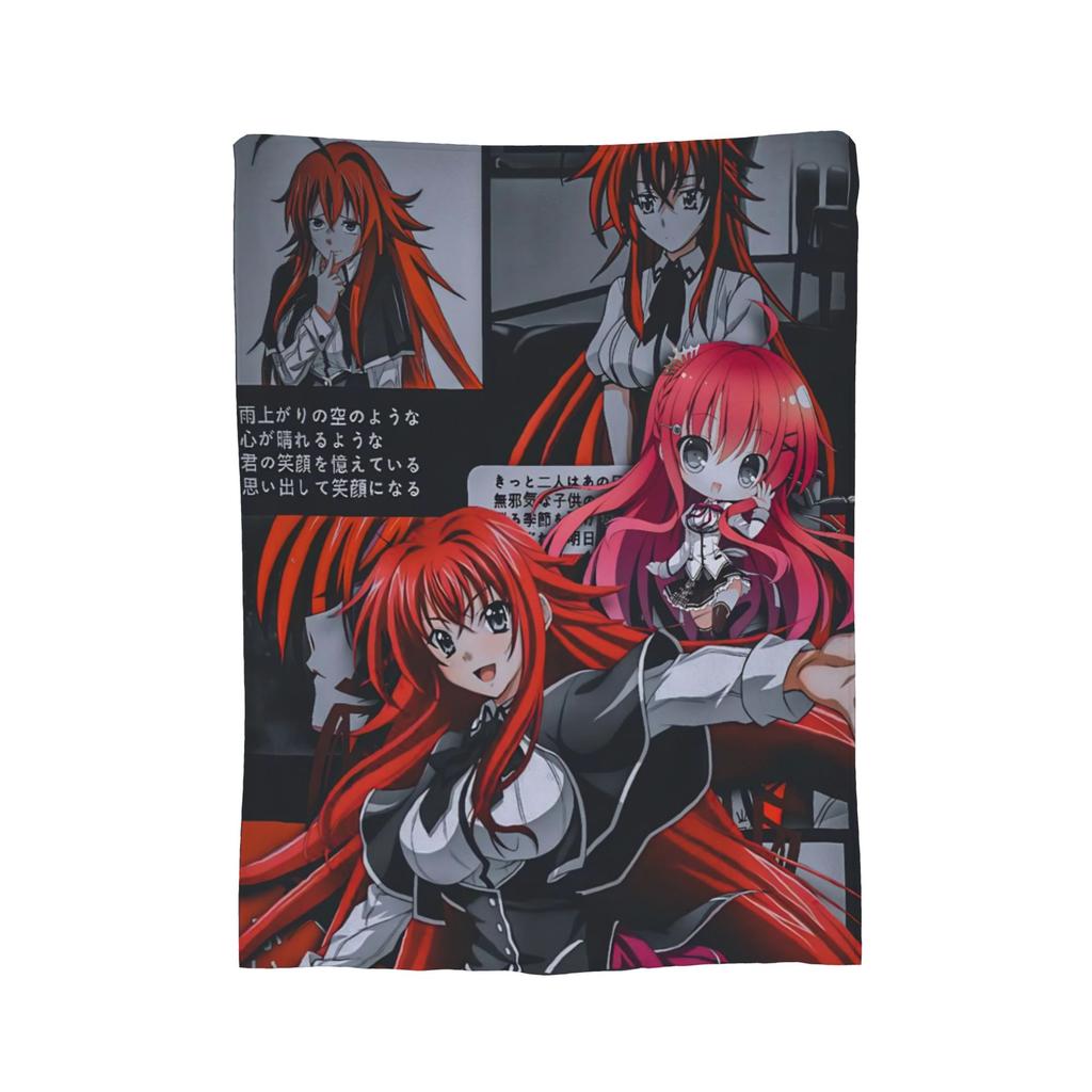 Rias Gremory Vintage High School DxD Blanket Fleece Novelty Breathable Throw Blankets for Chair Covering Sofa Winter,