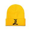 Death Note L Knitted Hat Women's Unisex's Beanies Winter Hats Polyester  Casual Caps