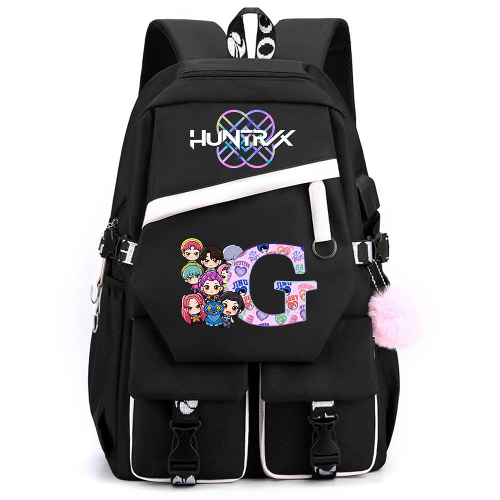 26 Liter Angielski K-pop Demon Hunters Nadrukowany Plecak o Dużej Pojemności dla Nastolatka Ucznia Dziewczyny Chłopca Torba Szkolna Torba na Książki Kobiety Wodoodporna Torba Podróżna