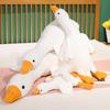 Soft Lying Down Big White Goose Throw Pillow Plush Toy Doll Big Goose Doll Girl Sleeping Soothing Doll
