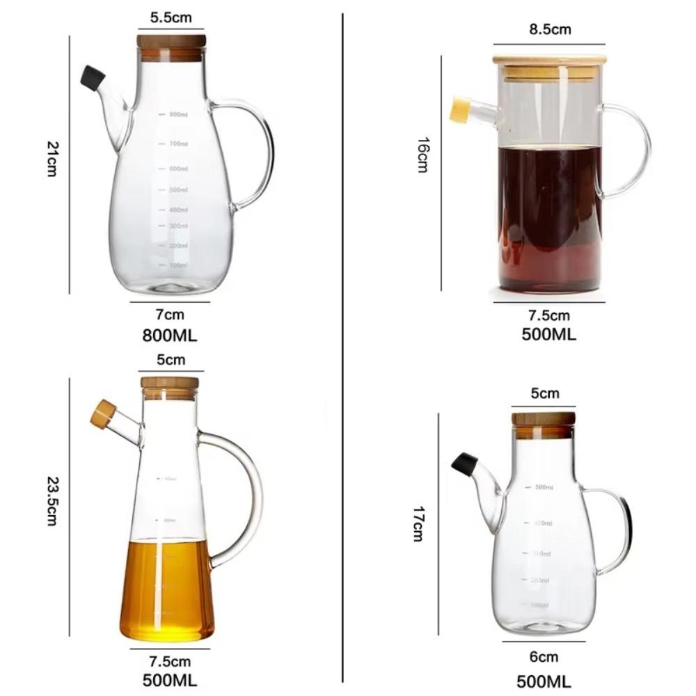 Skleněná nádoba na olej v potravinářské kvalitě, nepropustná nádoba na skladování oleje Nový dávkovač oleje Láhev pro domácnost