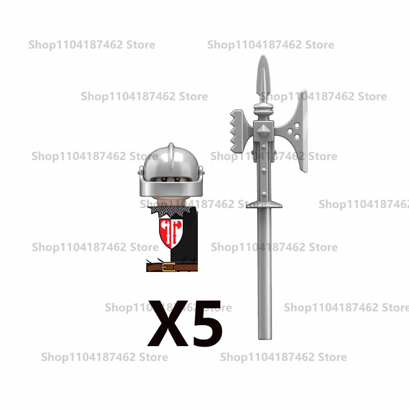 Medieval Military Castle Knight Army Set Building Blocks Green Dragon Wolf Warrior The War of Roses War-horse Weapons Brick Toys