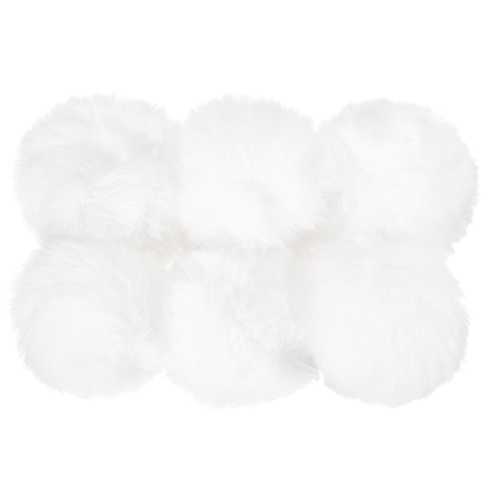 

6/12pcs Faux Fur Pom Poms for Hats Fluffy Soft Fur Poms Balls for Keychain Knitting Hats DIY Scarves Gloves Bag Christmas