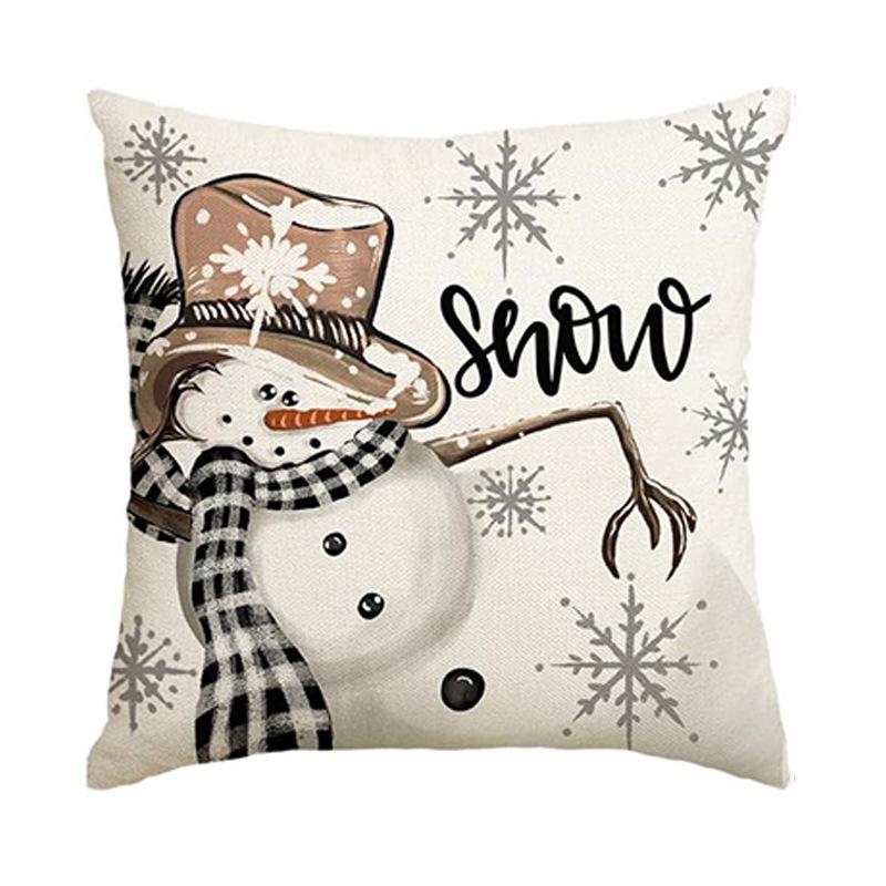 

Christmas Elk Pillow Cover Festive Atmosphere Home Decoration Living Room Sofa Cushion Pillow Cover 45*45cm