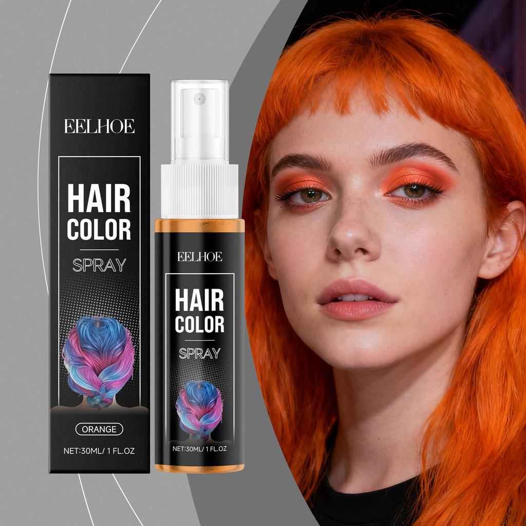 EELHOE Orange Temporary Hair Color Spray - Gentle, Vibrant, and Natural Fashion Shades
