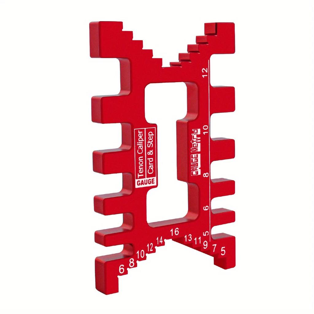 Precision Tenon Gaps Gauge Aluminum Dovetail Jig Metric&Inch Measuring Tool Woodworking Tenon Caliper Table Saw Depth Gauge
