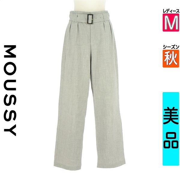 MOUSSY Pants Women s Autumn Gray M Belted Tuck Wide Pants [Used] [Secondhand Clothing] [Sale]