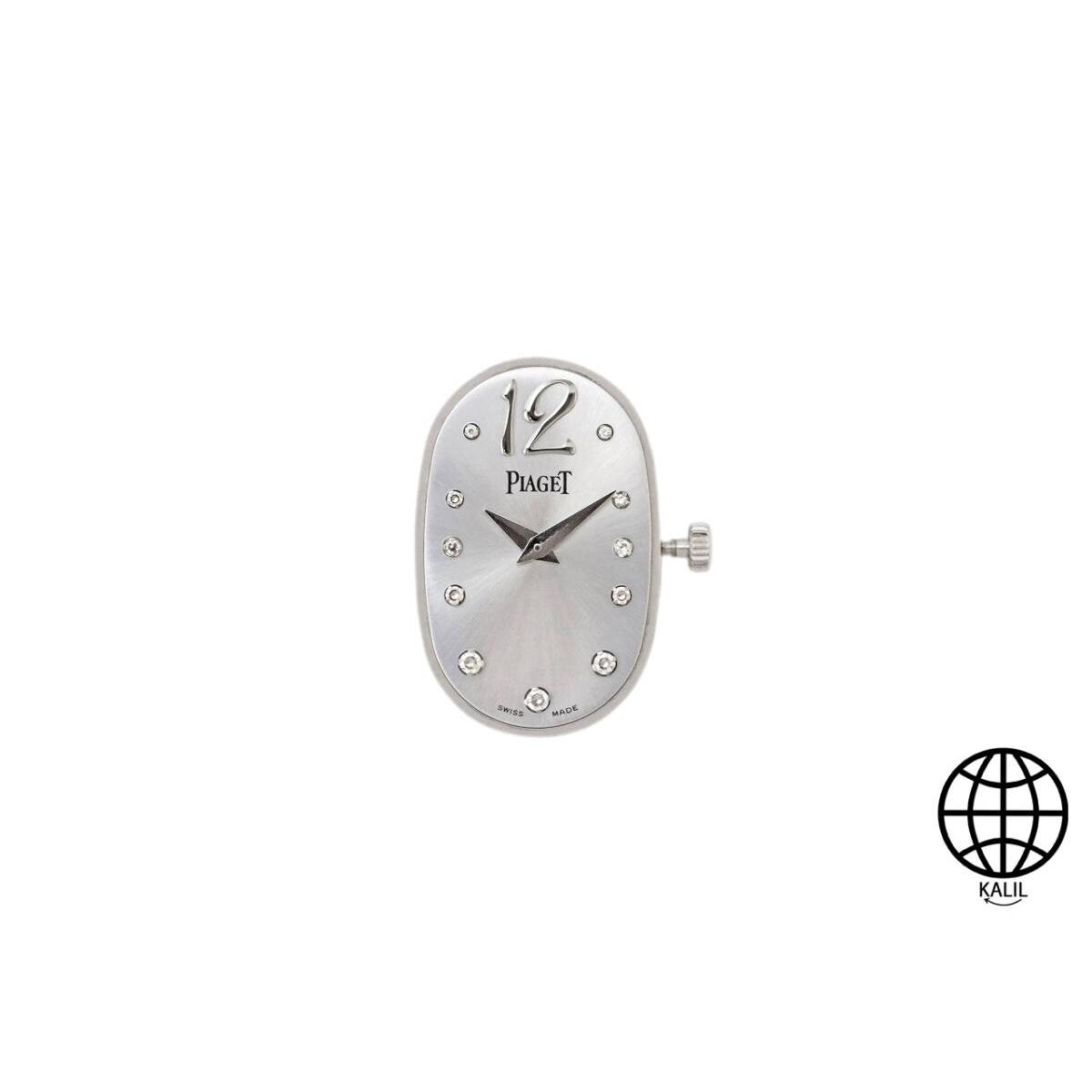 Used Piaget Ladies Limelight Movement 11P Diamond QZ Silver Dial Cal.57P Movable Glass Parts Included