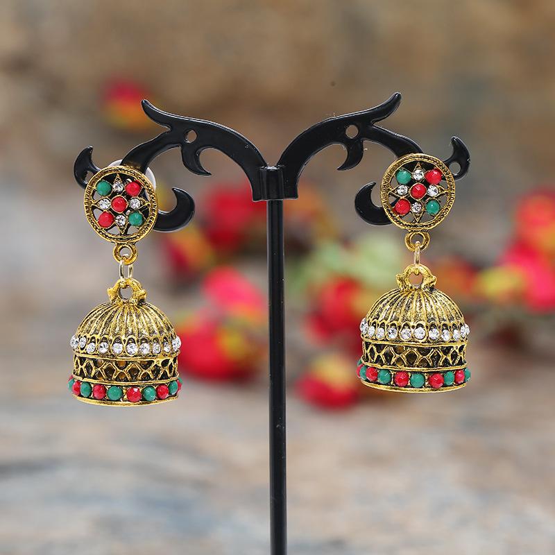 Vintage Indische Thailändische Vogel Laterne Quasten Ohrringe Temperamentvolle Weibliche Persönlichkeit Vielseitige Ohrringe Feiertags Ohrschmuck
