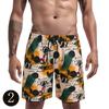 Men's casual shorts, men's shorts 2025 model, featuring tree branch and leaf patterns