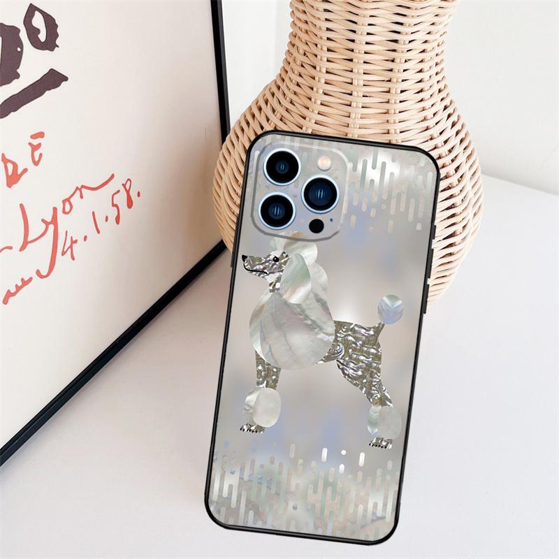 Poodle Dog Cartoon Funda For iPhone 16 15 Pro 14 Pro Max Plus 11 13 12 Mini X XS XR Phone Case