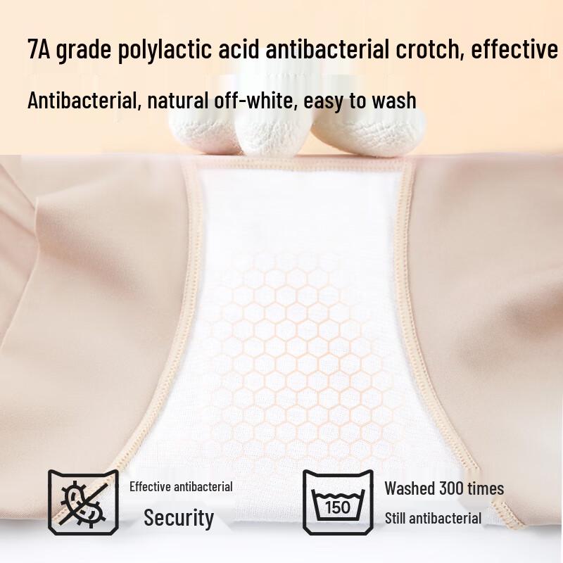 MIIOW Women's 'Milk Skin' 7A Antibacterial Seamless High-Waist Tummy Control Underwear (2-Pack)