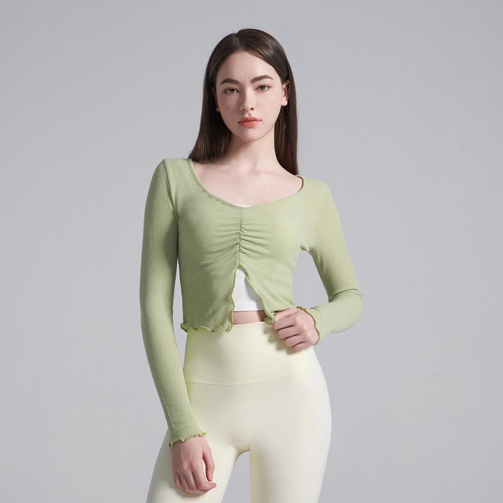 Sculp Pig Swc25003-03 Front Slit Shirring Cover-Up Olive Olive/S