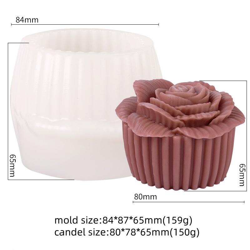 DIY Rose Candle Silicone Mold Handmade 3D Simulation Eternal Rose Soap Resin Chocolate Cake Making Mold Wedding Decoration Gift