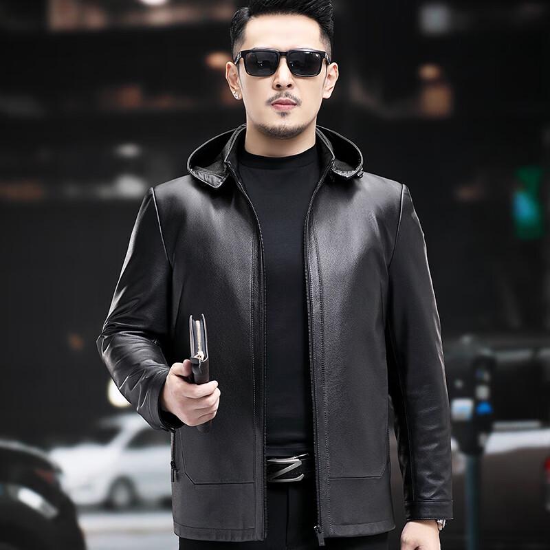 

Мужская пуховая куртка из натуральной кожи с капюшоном Yiliteng 5XL