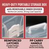 12/24/36/48/60 Color Markers Bucket Clear Plastic Marker Storage Bin With Detachable Dividers Portable Handle Art Organizer Case