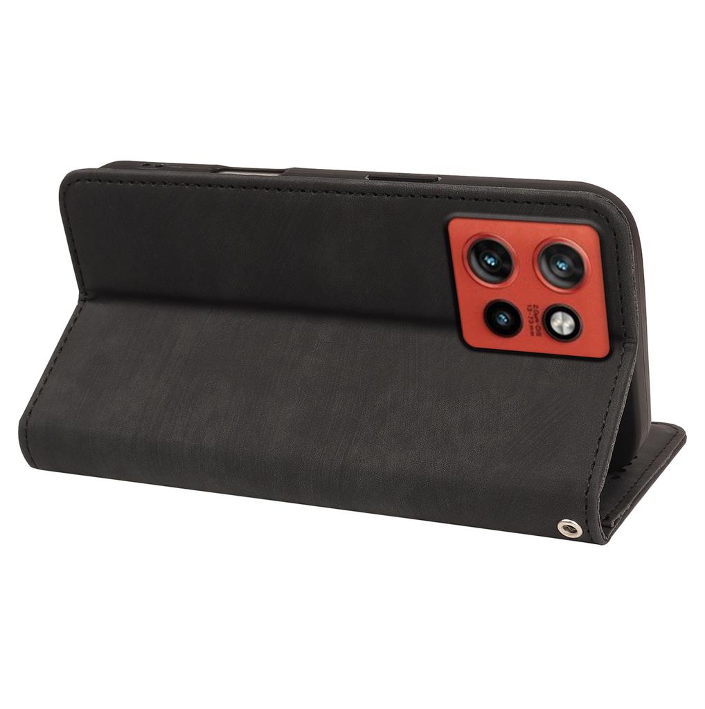 Phone Case For Motorola Edge 50 Neo 5G/Moto S50 5G/ThinkPhone 25 5G ,Strong Magnetic Leather Wallet Cover with Striped Texture