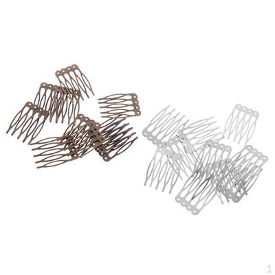 20pcs acessório de descobertas de pente de cabelo de liga em branco