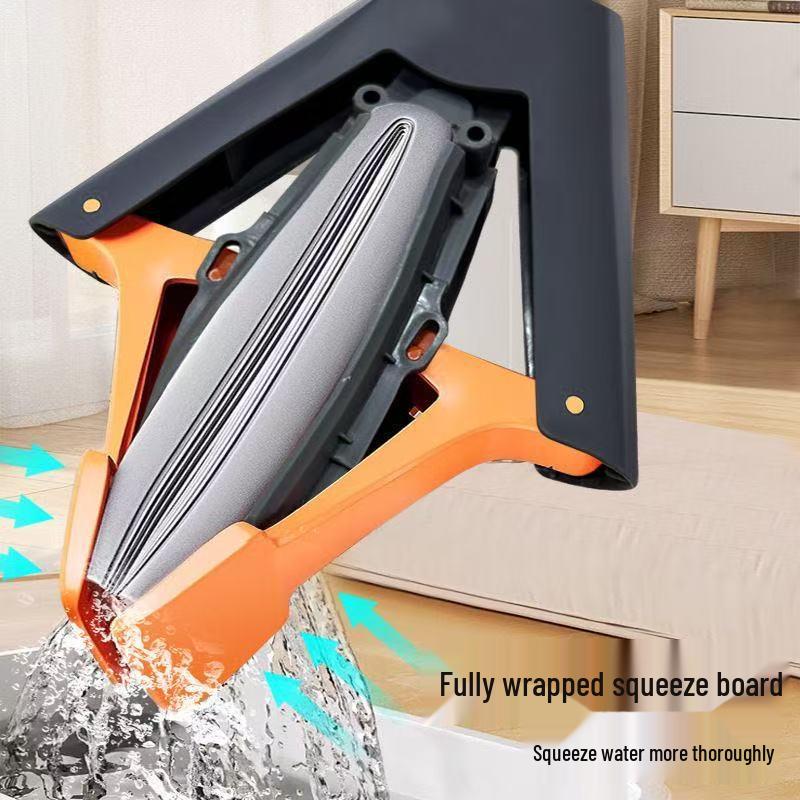 2025 New Foldable Cotton Mop: Hands-Free, Lazy Water Squeeze, Absorbent for Living Room Floors