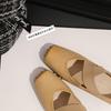 Apricot Square Head Ballet Shoes Female Retro Leather Strap Single Shoes Fairy Ballet Shoes Thick Heel Mary Jane Shoes