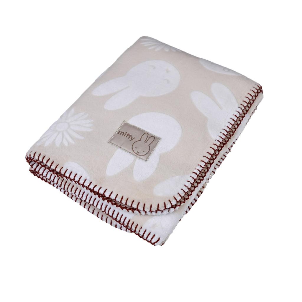 Marushin Miffy Rolling Flower 70cm H X 100cm Winter Product 5885003800 Throw, Approx. W, Cute, Fluffy, Stylish, Warmer, Number