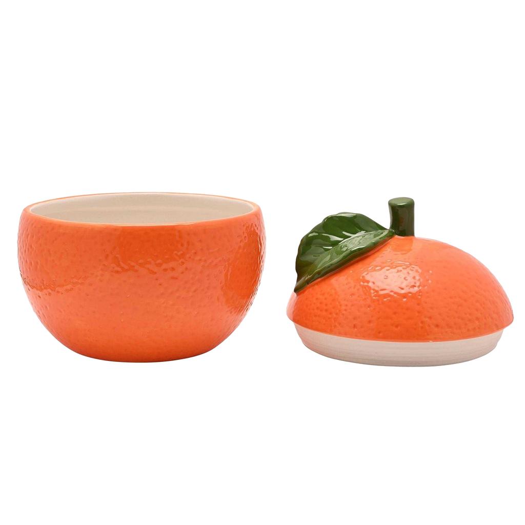 Hestia Orange Storage Jar
