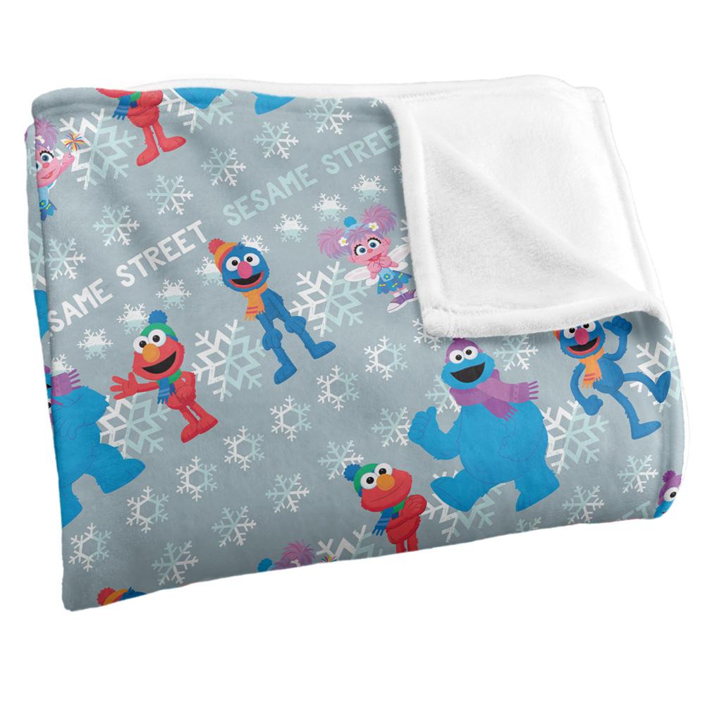 Sesame Street Silky Snow Holiday Supersoft Blanket
