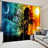 2024 Nature Seaside Scenery 3D Landscape Modern Thin Cloud Window Curtains for Living Room Bedroom Decor 2 Pieces Free Shipping