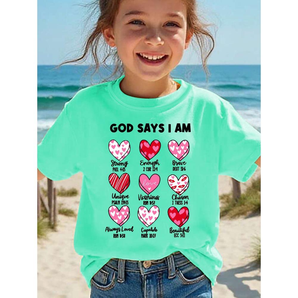 

Summer fashion girls short-sleeved T-shirt. Cartoon pattern printed casual versatile top 160