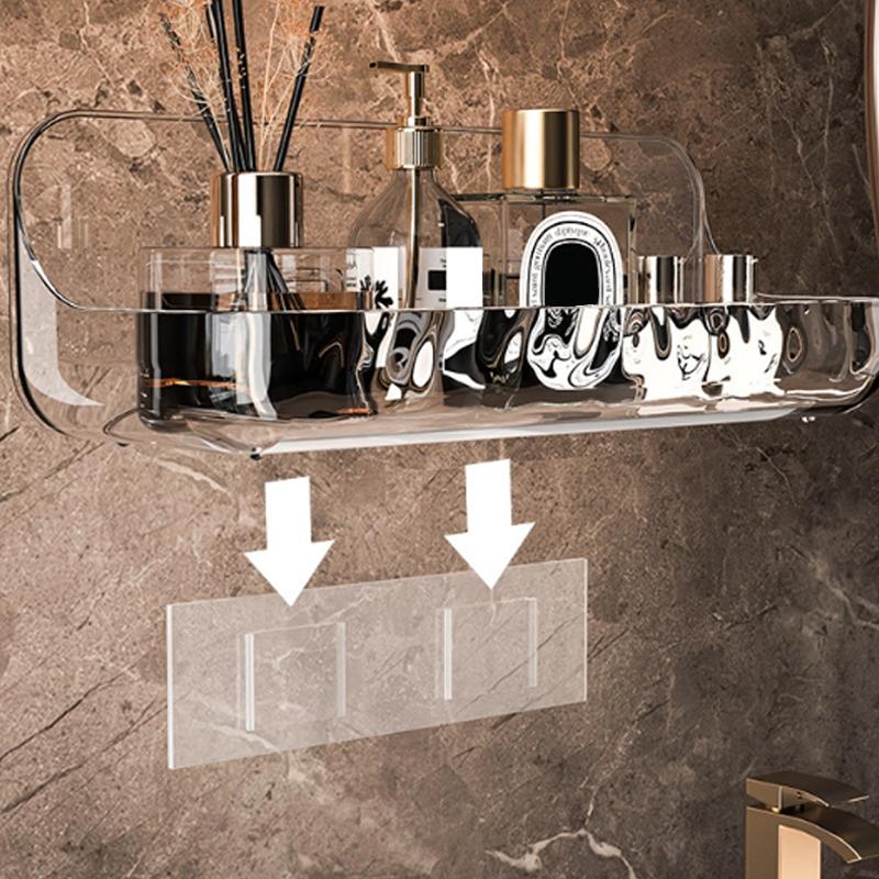 Badrumssmink Organizer Ingen borrning Kökshylla Badrumshylla Tillbehör Toalett Schampo Dusch Förvaring Vägghängt ställ