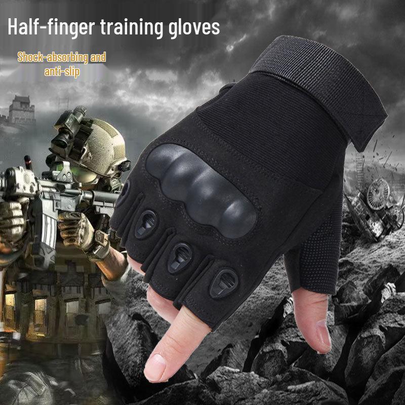 Men's Anti-Slip Tactical Half-Finger Training Gloves for Outdoor Fitness & Cycling