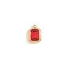 MamacitaSlay Special Meaningful diy Twelve Months Birthstone Colorful Square Glass Stainless steel charm jewelry accessories