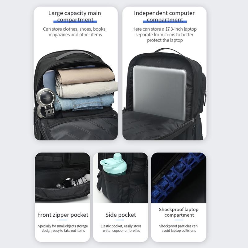 2022 Tigernu Doppelschicht-Rucksack 17,3 Zoll Laptop Herren wasserdichte Reisetasche 29L Outdoor Taktischer Rucksack Unrestrained Series
