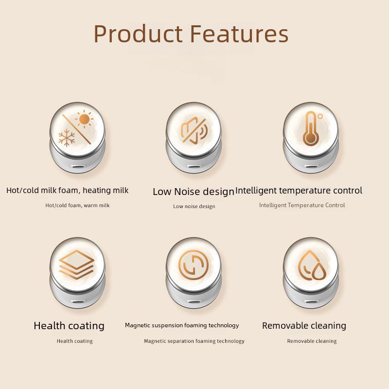 Automatisk elektrisk melkeskummer for varm og kald kaffe, latte art og husholdningsbruk