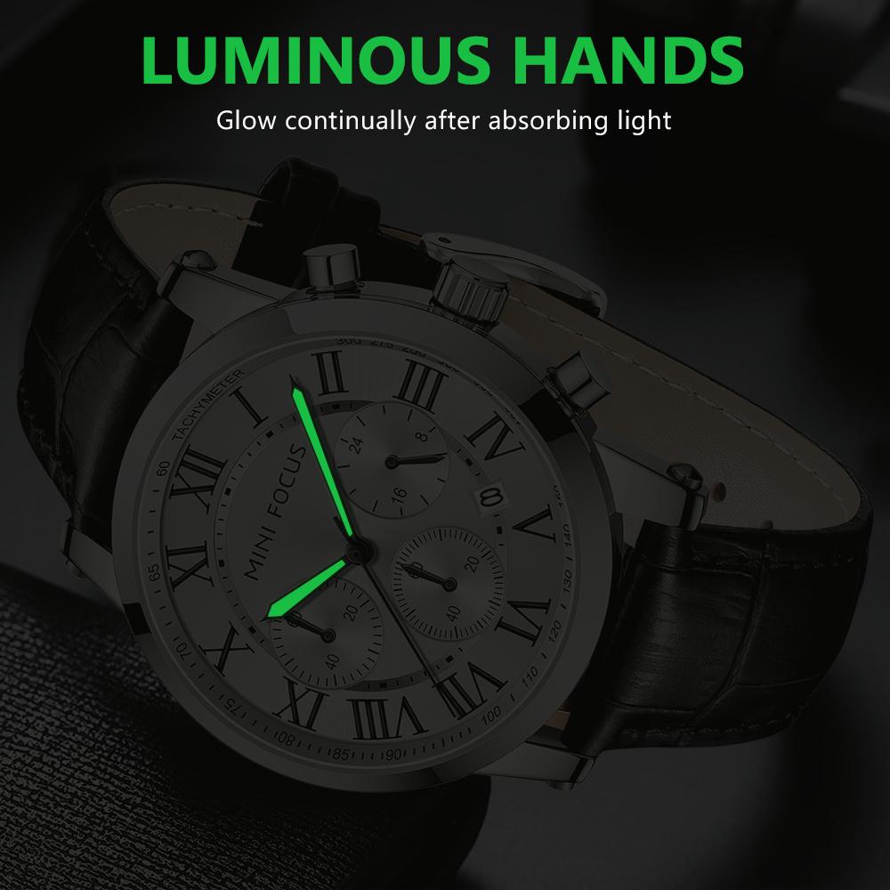 Top Luxus mit Box MINI FOCUS Markenuhr Herrenuhr wasserdicht Freizeit Casual Herrenuhr Quarzuhren