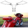 Rich Choices Chrome Motorcycle Blade Rearview Side Mirrors Comptible with Harley Road King Street Glide FLHX Road Glide Cruiser Chopper