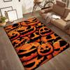 Halloween Pumpkin Faces Floor Mats for Living Room, Bedroom and Room Decoration Are Suitable for Gifts.