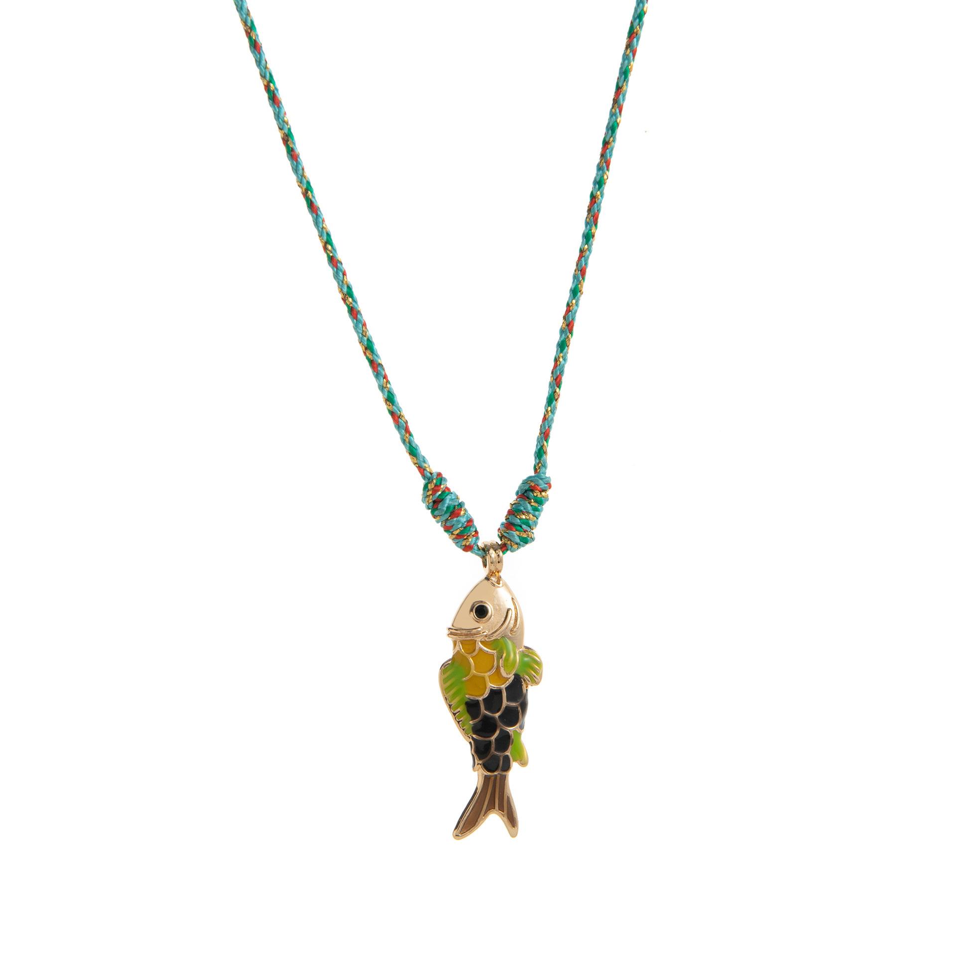 Popular Color Rope Necklace Ocean Small Fish Stainless Steel Pendant High Quality Color Necklace Fashion Single Item