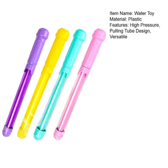 Water Shooter Toy for Kids Sparklers Effect High Pressure Beach Water Squirter Lightweight Pulling Tube Design Water Fight Toy