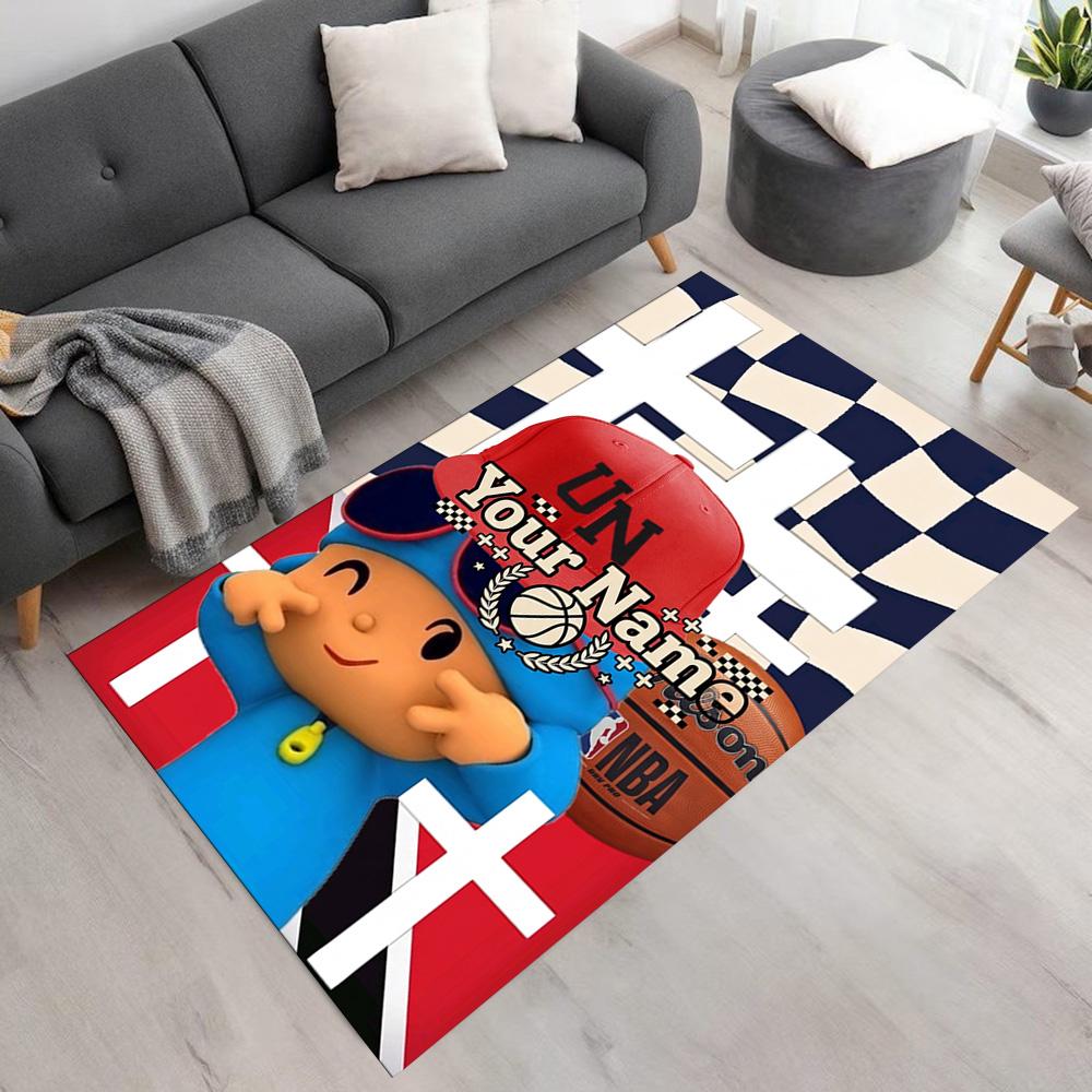 Pocoyo Customizable Name Area Rug Perfect for Balcony Outdoor Bedrooms Foyer Antislip Carpet Decorate Offices Wedding Party Gift