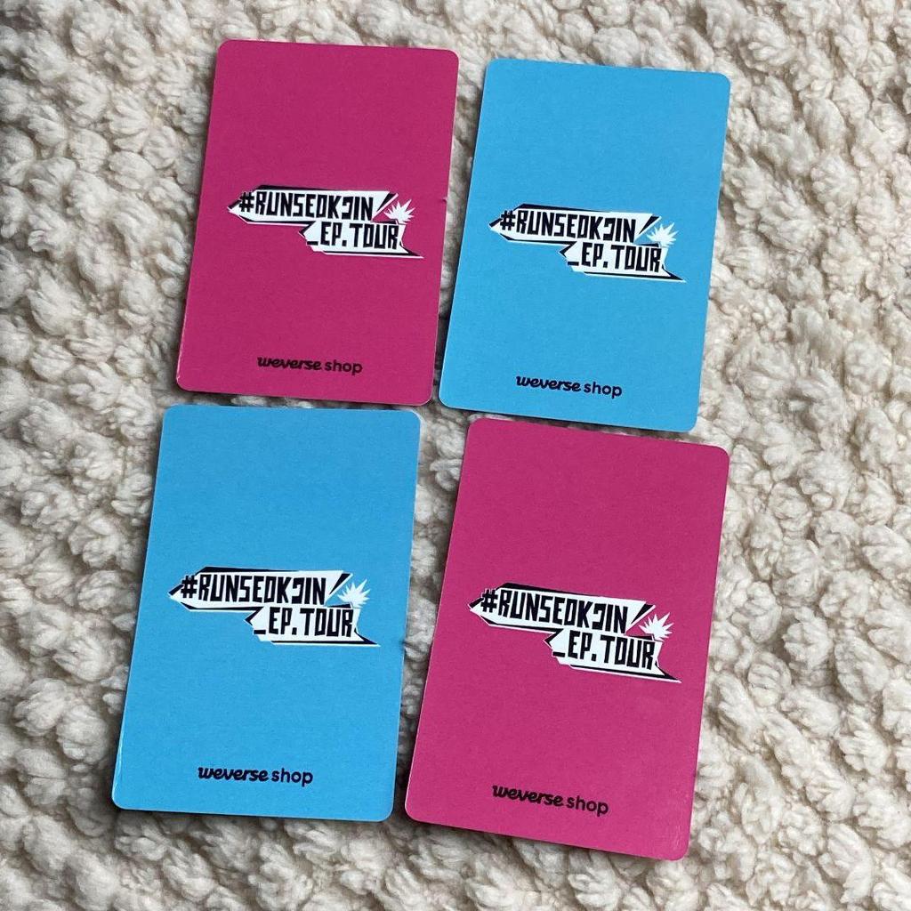 [USED] JIN RUNSEOKJIN_EP.TOUR BTS Limited Edition Trading Cards (4 Pieces)