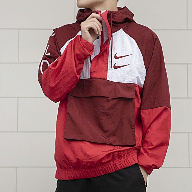Nike Jackets Men's Red Hooded Moderate Other DJ0477-677