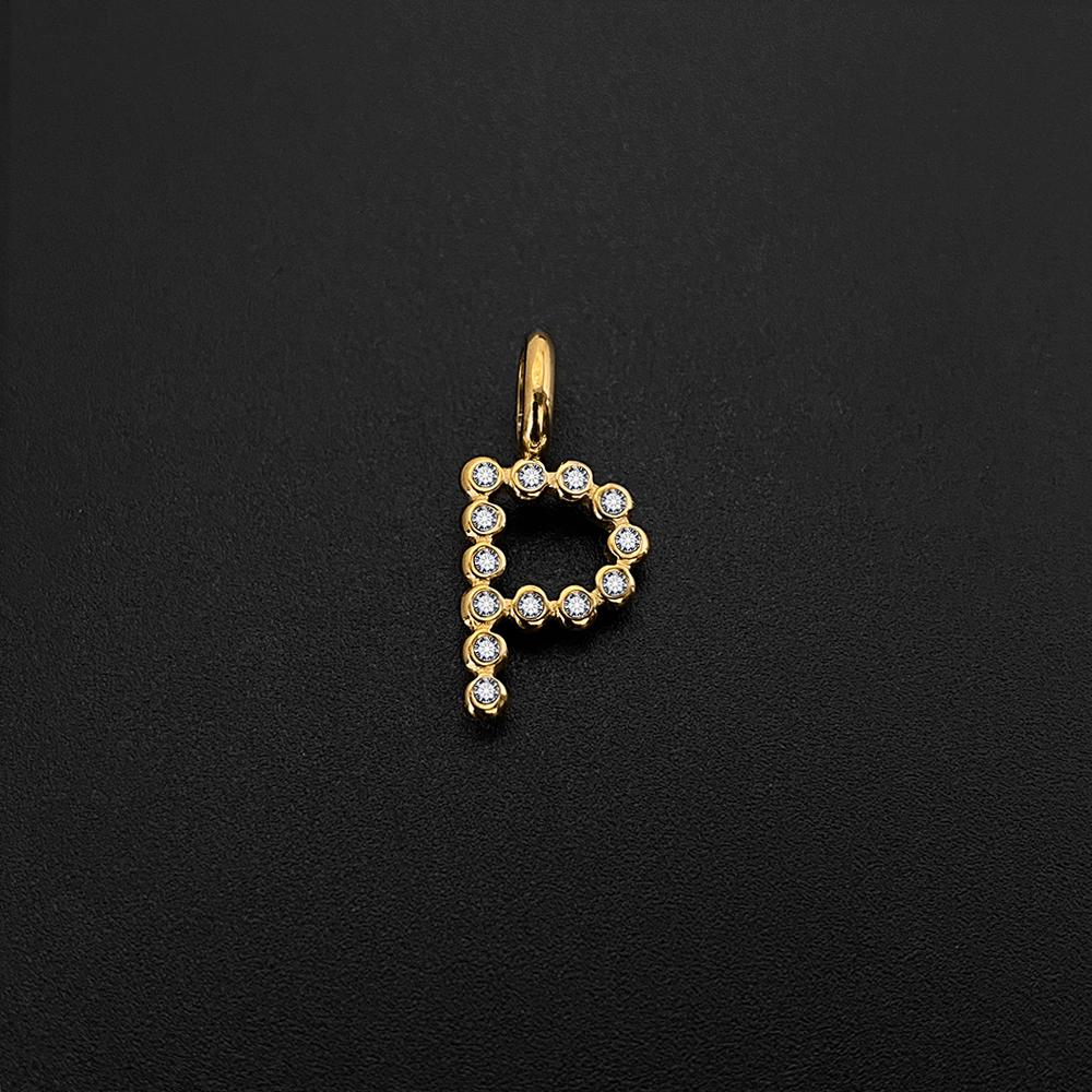 eManco Stainless Steel Style 26-Letter Pendant with Crystal Elements Suitable for Daily Wear Dating Social Fashion Jewelry